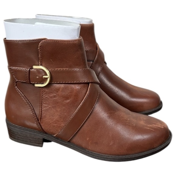 Rockport Vickey Belt Leather Cognac Bootie Size 5 - Picture 3 of 12